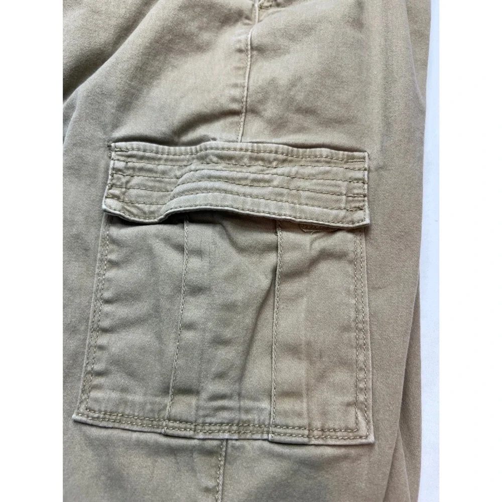 Levis Cargo Pants Boys Size 16 Khaki Elastic Waist Drawstring H972-Y16 Twill G17